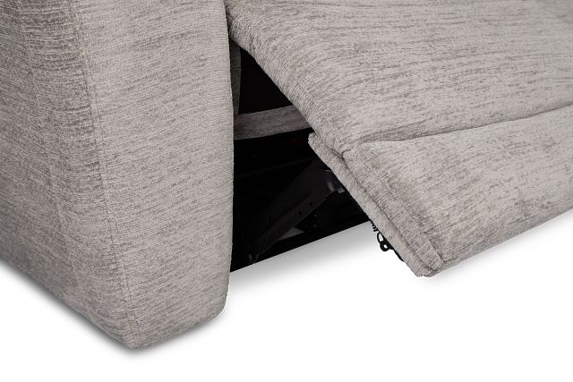 Bennett Gray Fabric Small Two-arm Power Reclining Sectional