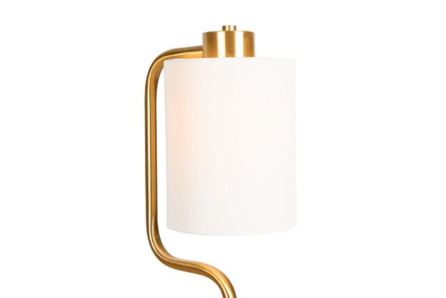 Alma Gold Marble Floor Lamp