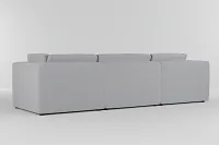 Destin Delray Light Gray Fabric 4-piece Bumper Sectional