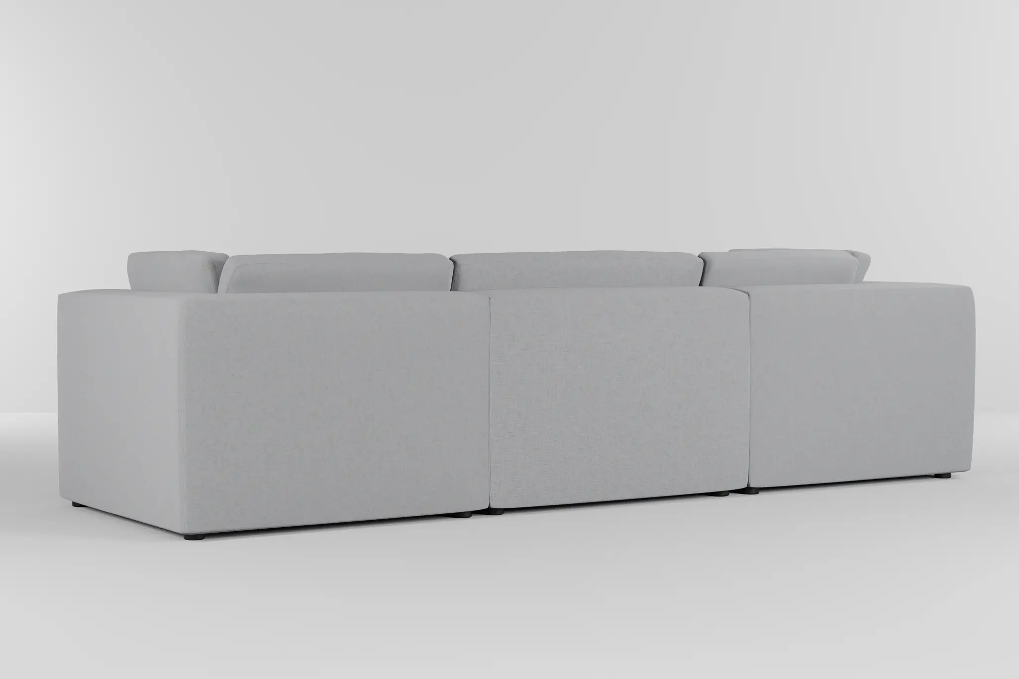 Destin Delray Light Gray Fabric 4-piece Bumper Sectional Destin Delray Light Gray Fabric 4-piece Bumper Sectional