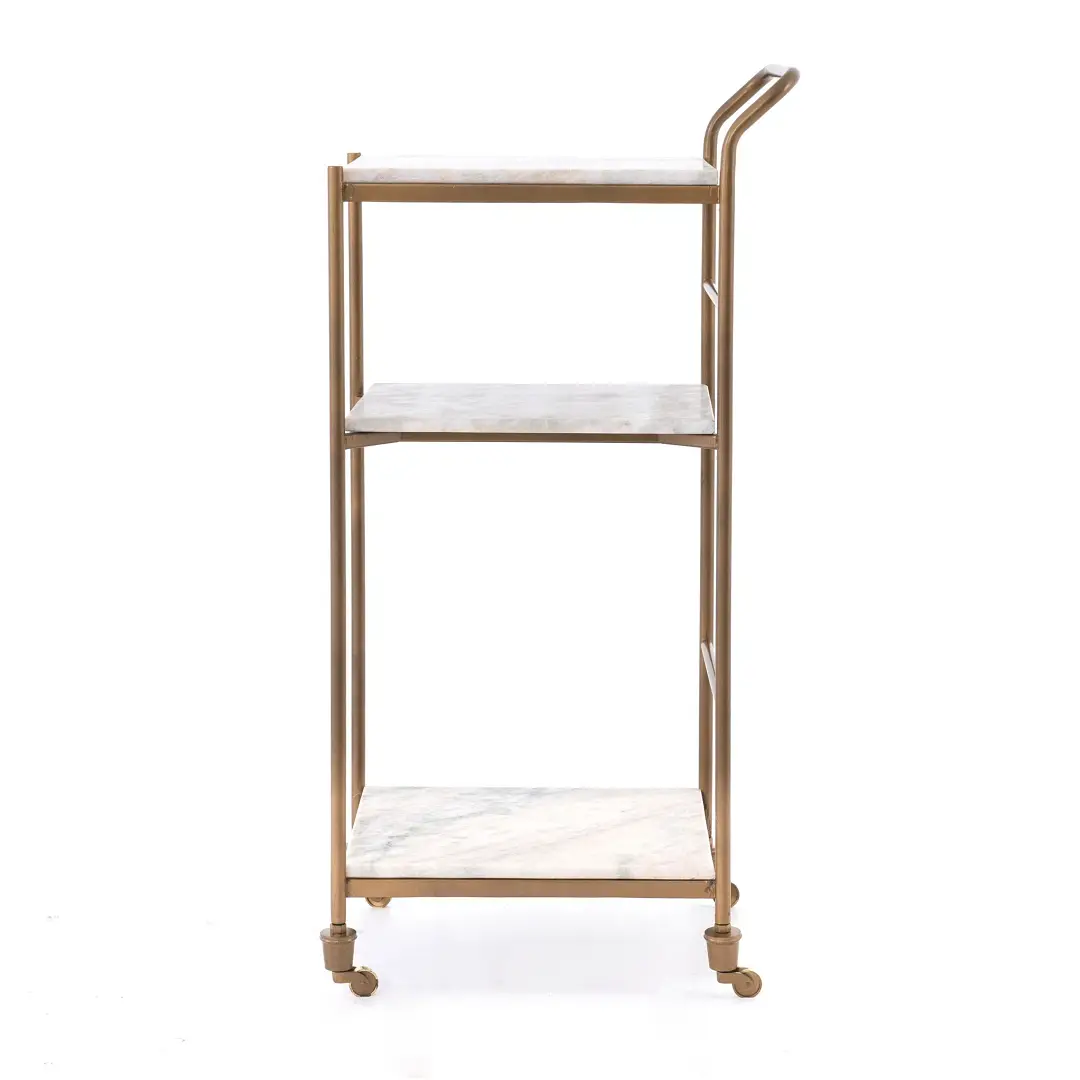 Feri White Square Bar Cart Feri White Square Bar Cart