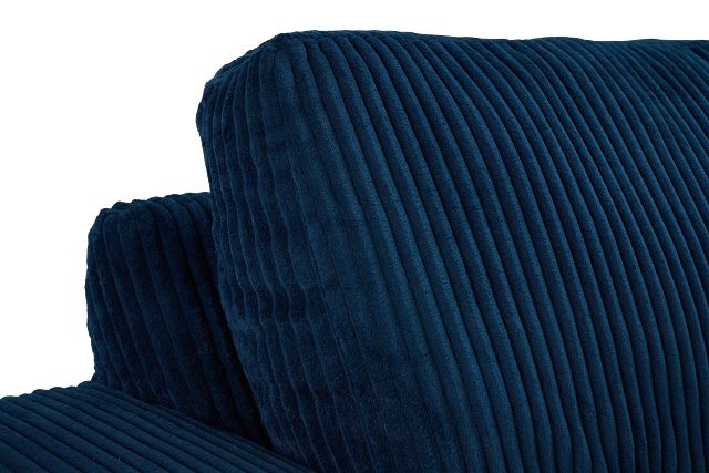 Charlie Dark Blue Fabric Left Chaise Sectional