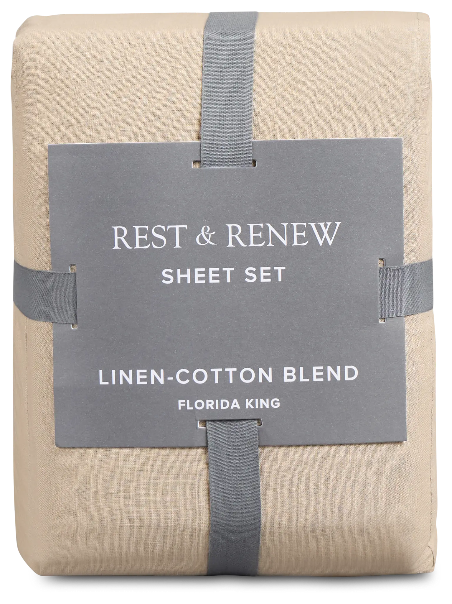 Rest & Renew Linen Blend Dark Beige Sheet Set Rest & Renew Linen Blend Dark Beige Sheet Set