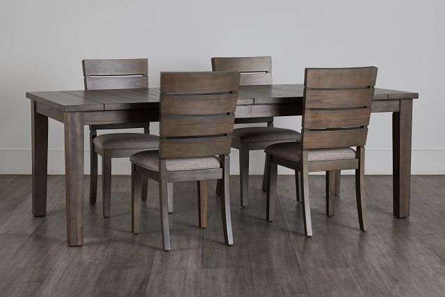 Sienna Gray Rect Table & 4 Slat Chairs (0)