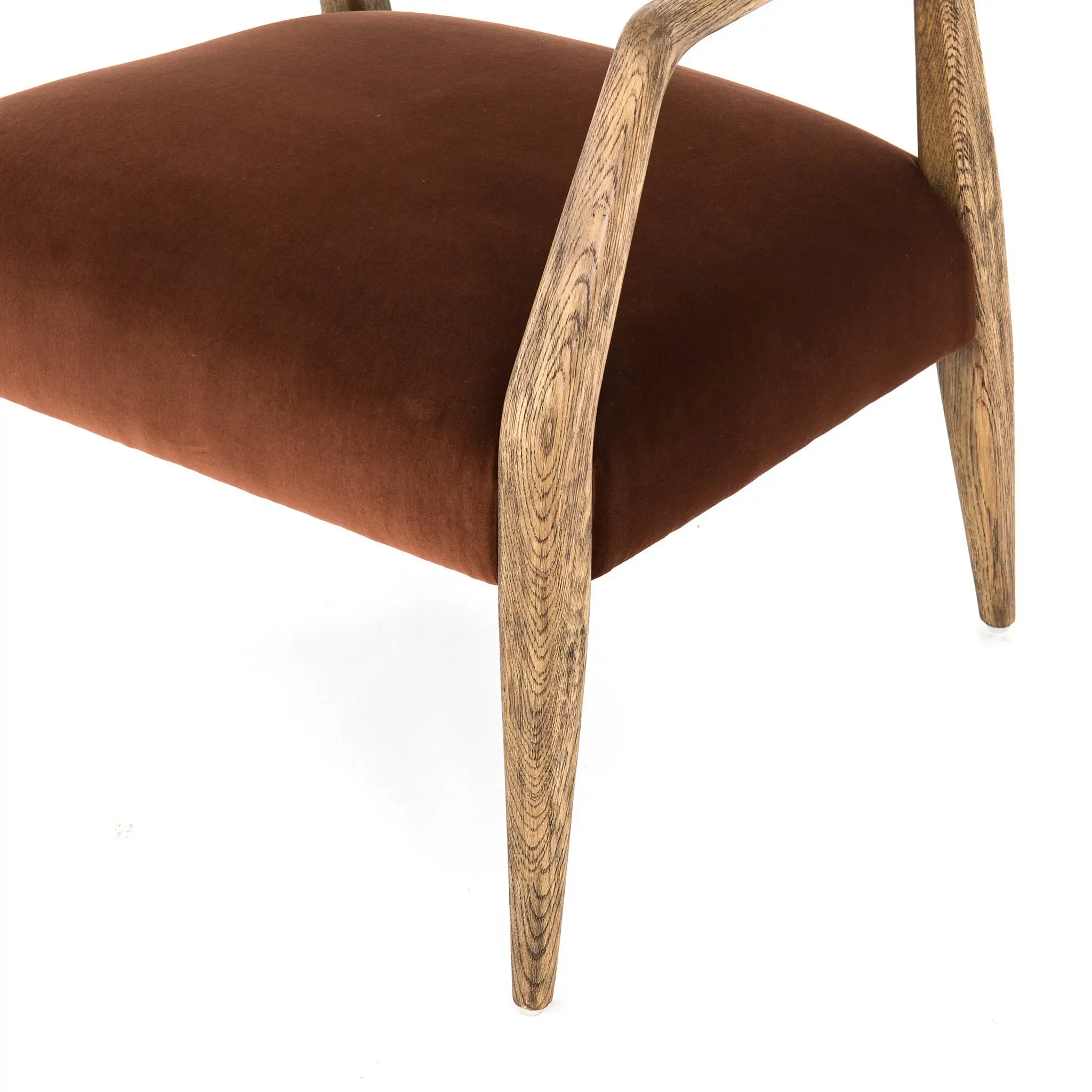 Joe Dark Orange Velvet Accent Chair Joe Dark Orange Velvet Accent Chair