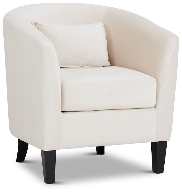 Stanton Light Beige Velvet Accent Chair