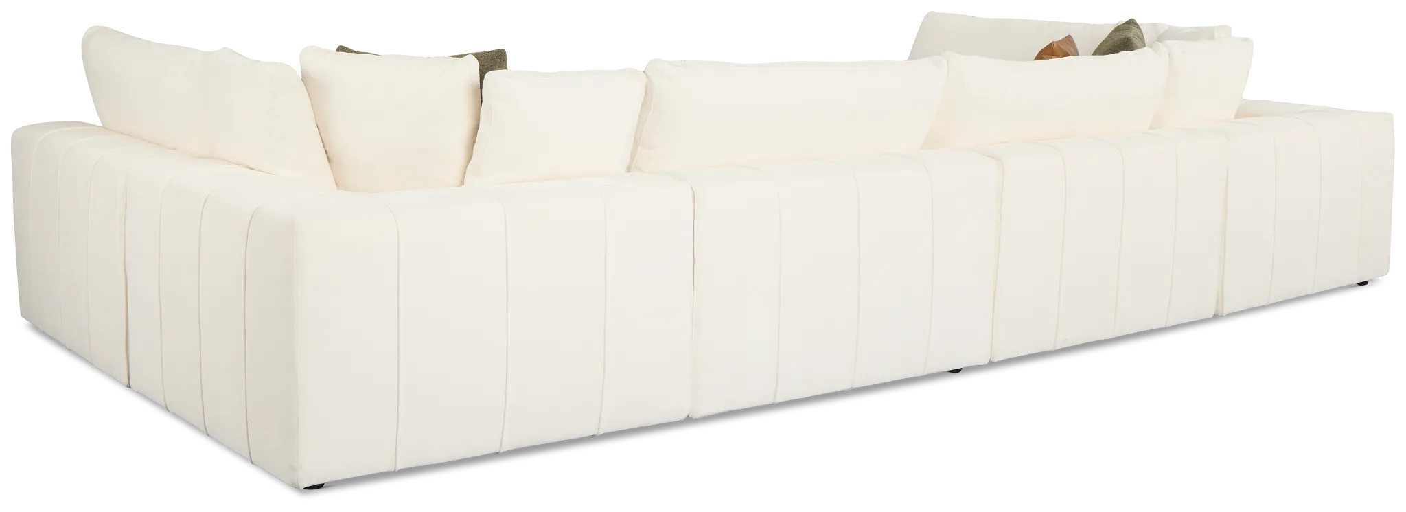 Cruz White Fabric 8-piece Pit Sectional