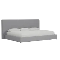 Grayton Delray Light Gray 54" Upholstered Platform Bed