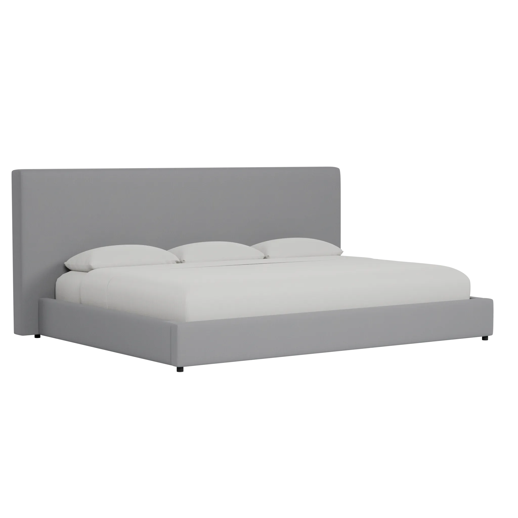 Grayton Delray Light Gray 54" Upholstered Platform Bed
