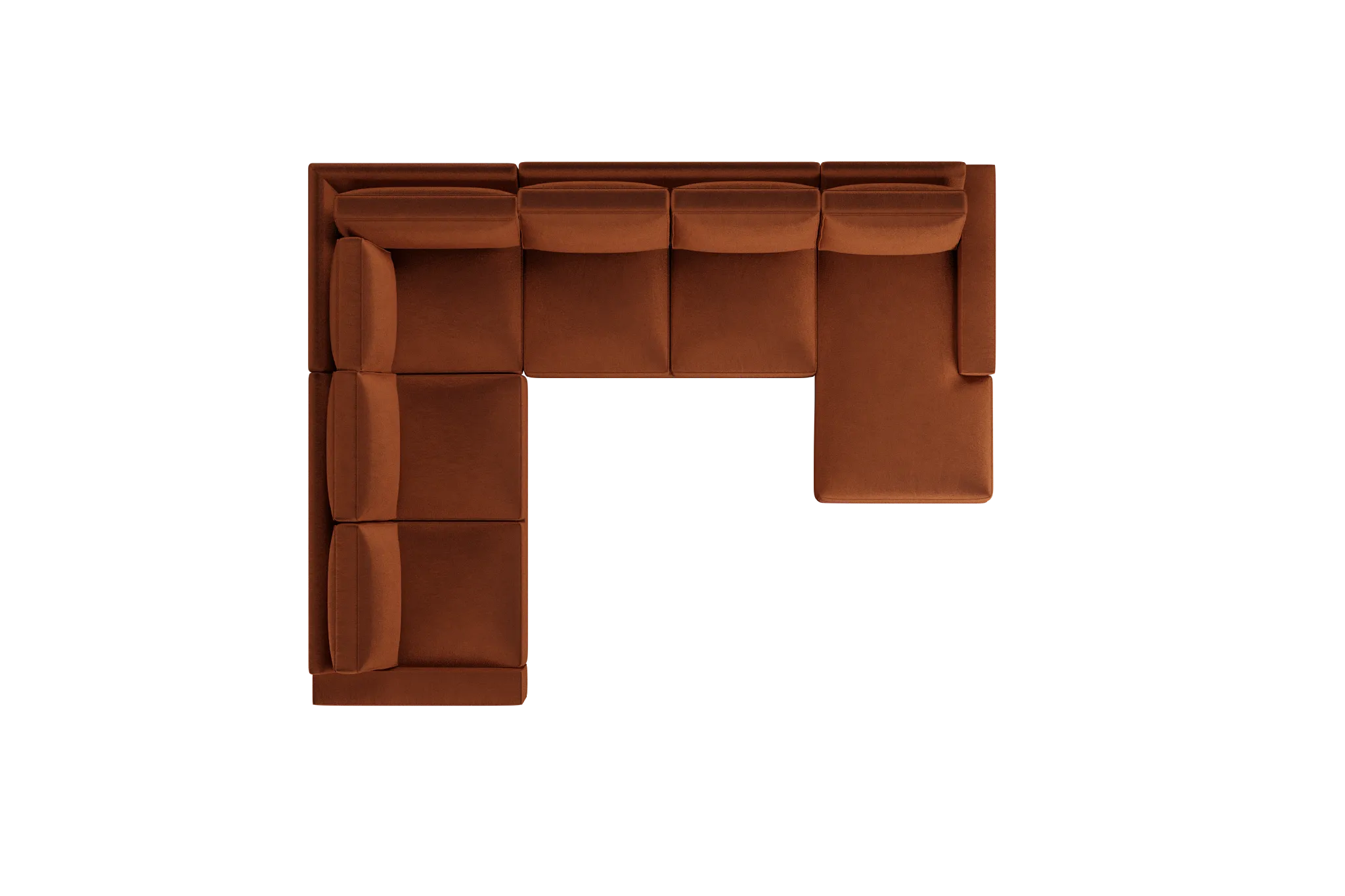 Edgewater Joya Orange Medium Right Chaise Sectional