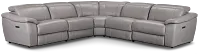 Marion Gray Lthr/vinyl Small Two-arm Power Reclining Sectional