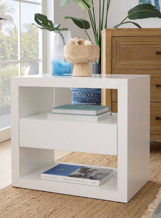 Nantucket White Open Nightstand
