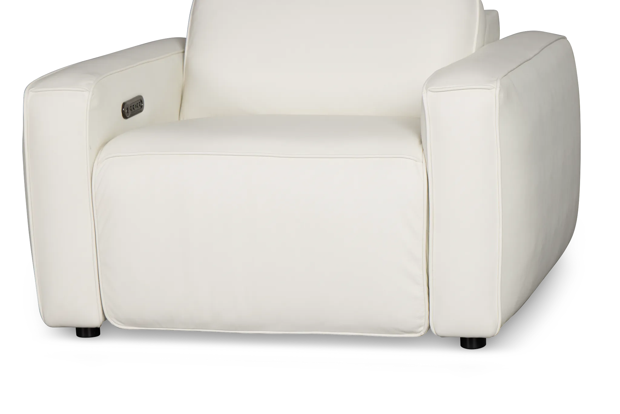 Tidal White Lthr/vinyl Power Recliner