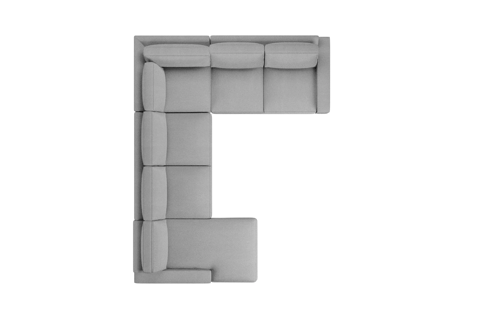 Edgewater Delray Light Gray Medium Left Chaise Sectional