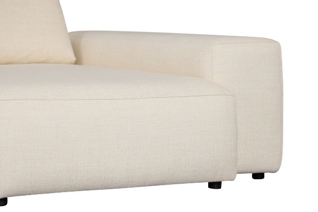 Cleo Light Beige Fabric Double Chaise Sectional