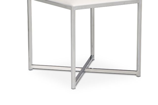 Amalfi White Stnl Steel Upholstered Side Chair
