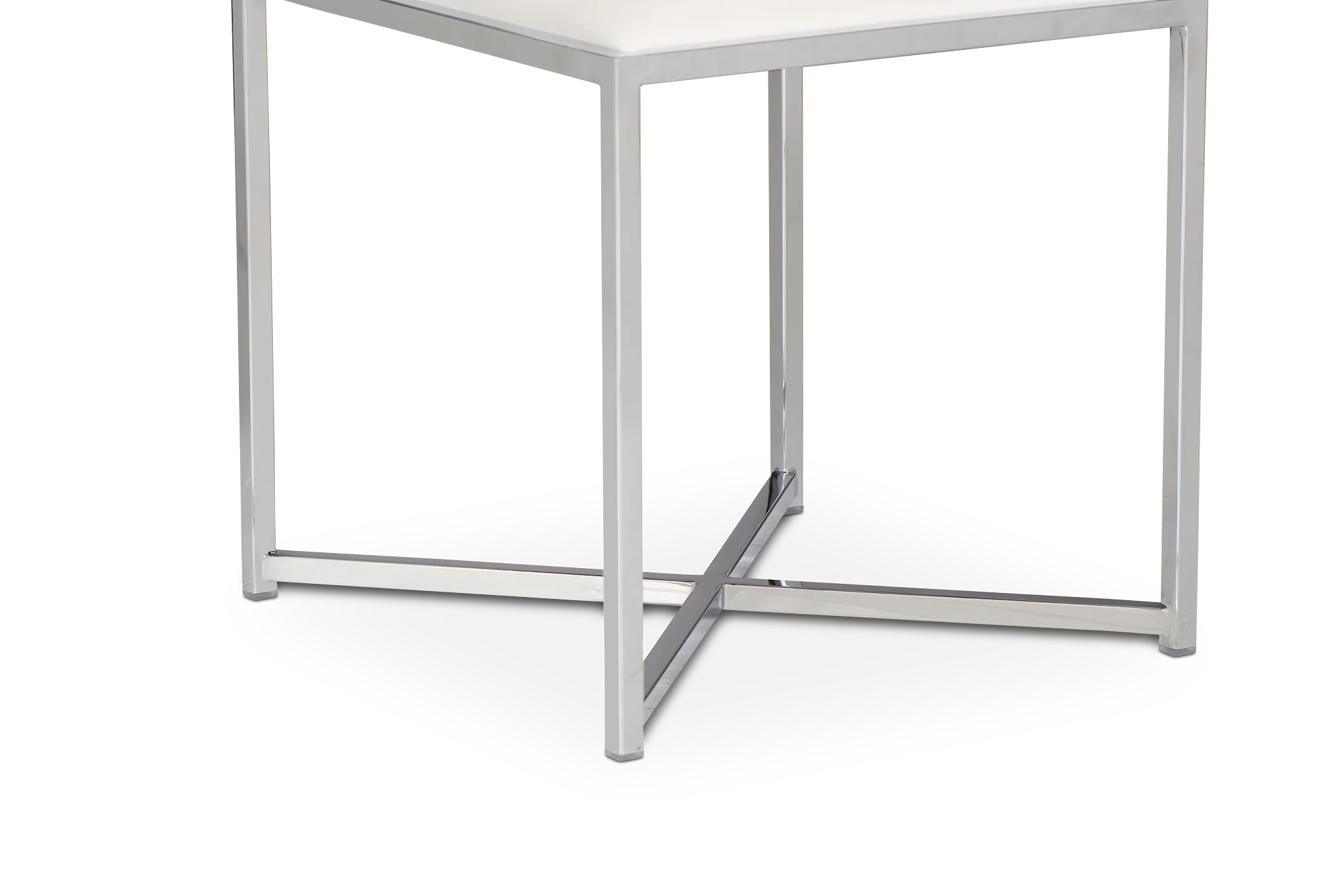 Amalfi White Stnl Steel Upholstered Side Chair