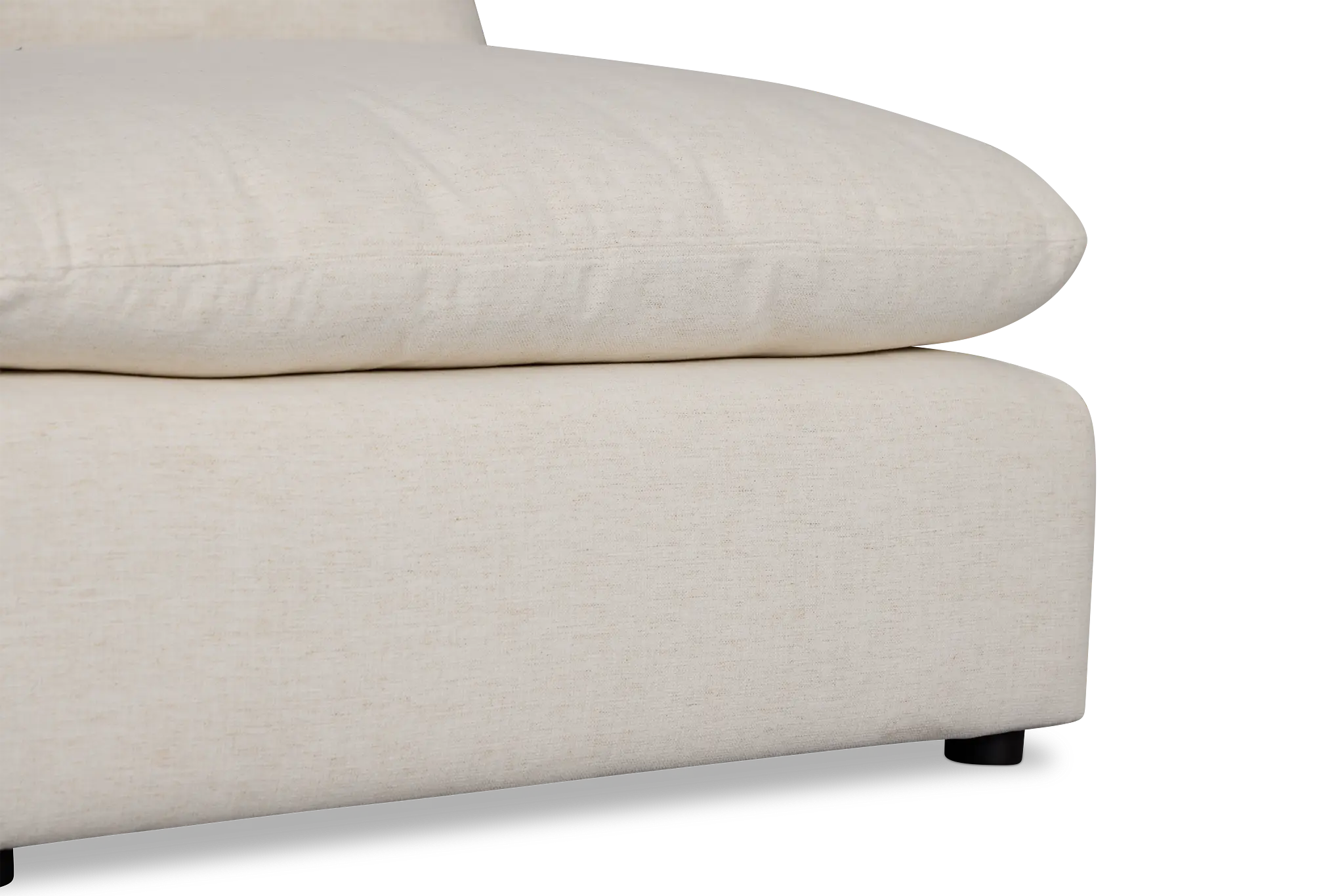 Serena White Fabric Armless Chair Serena White Fabric Armless Chair