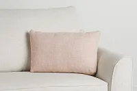 Quartz Pink Fabric Lumbar Accent Pillow