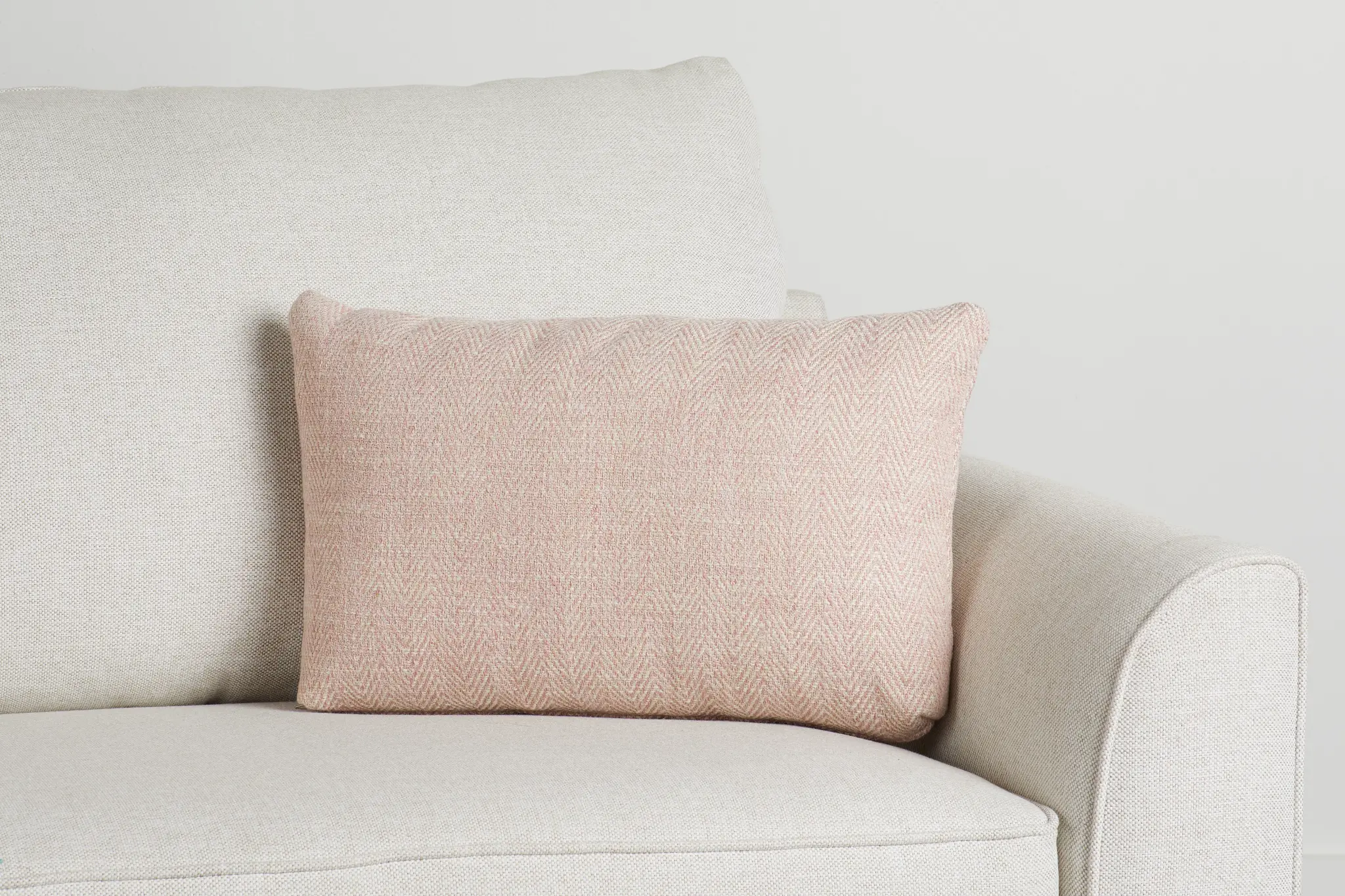Quartz Pink Fabric Lumbar Accent Pillow Quartz Pink Fabric Lumbar Accent Pillow