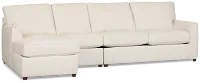 Tate Light Beige Fabric Small Left Chaise Sectional