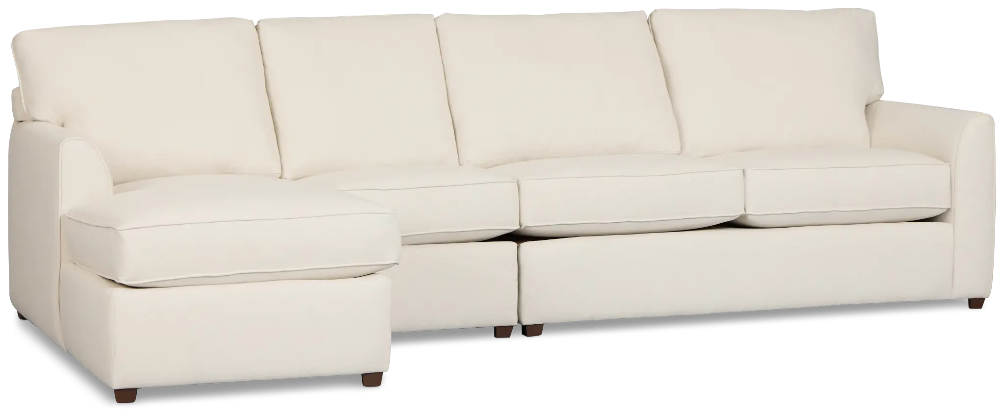 Tate Light Beige Fabric Small Left Chaise Sectional Tate Light Beige Fabric Small Left Chaise Sectional