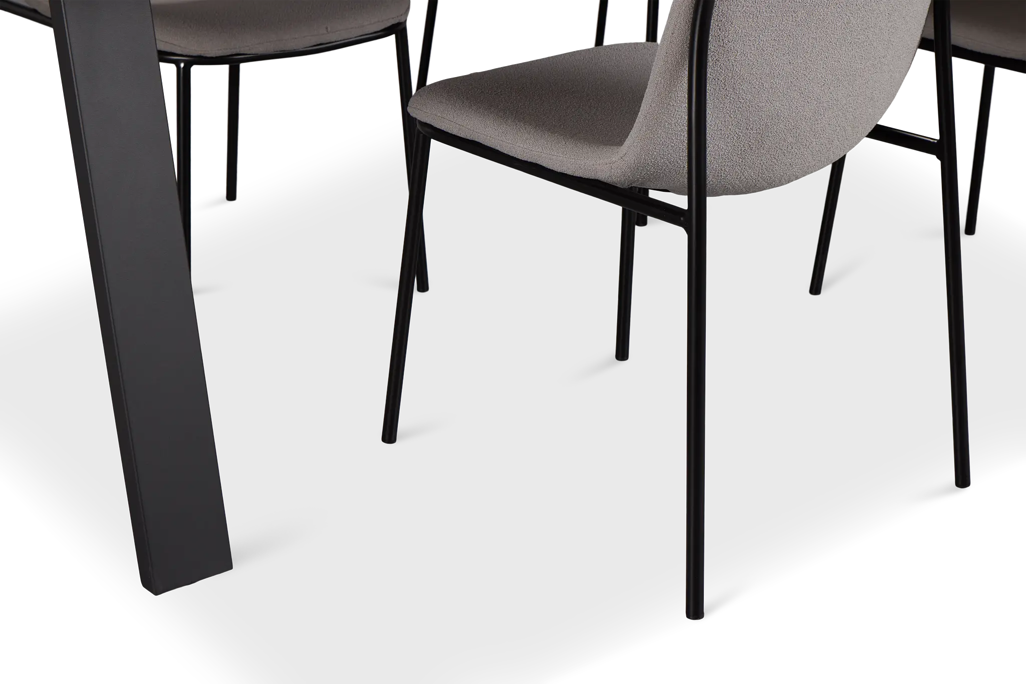 Trento Mid Tone 94" Rectangular Table & 4 Upholstered Chairs Trento Mid Tone 94" Rectangular Table & 4 Upholstered Chairs