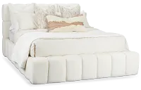 Malibu Light Beige Tufted Platform Bed