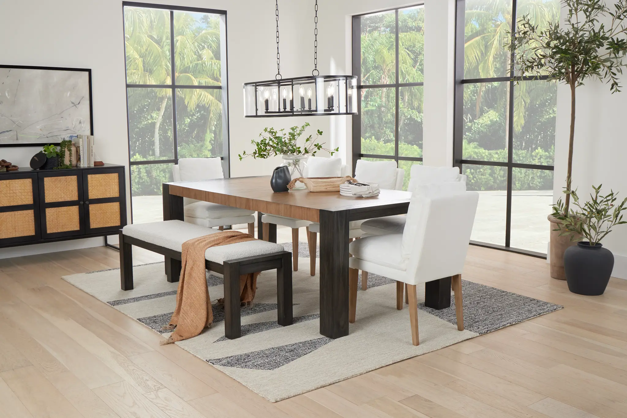 Jackson White Upholstered Dining Bench Jackson White Upholstered Dining Bench