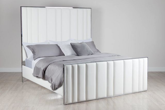 Ocean Drive White Metal Panel Bed (0)