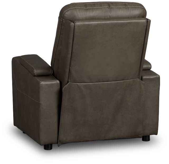 Vantage Dark Gray Micro Power Recliner