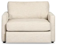 Maxwell Light Gray Fabric Oversized Chair