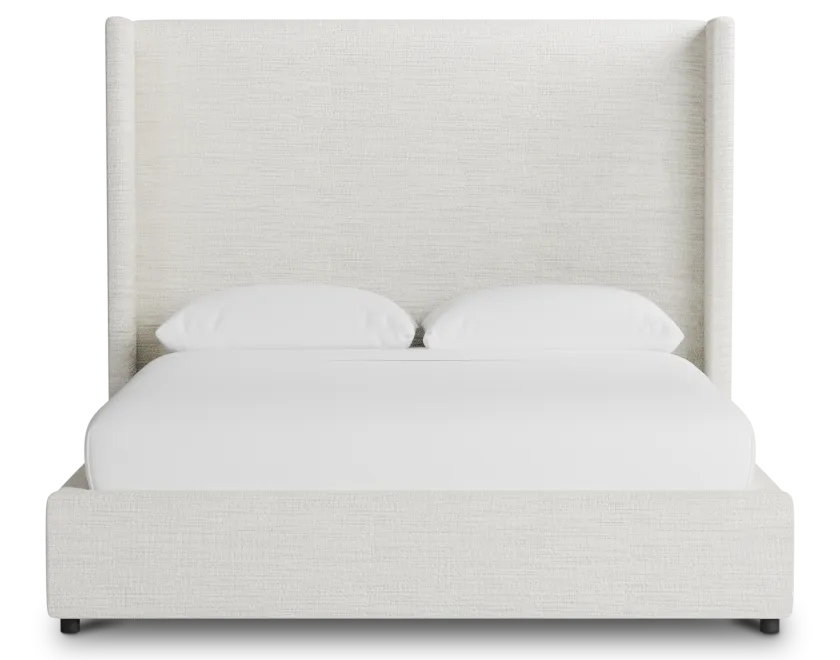 Captiva Maguire Ivory 60" Upholstered Shelter Bed