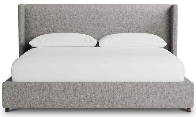 Captiva Linen Gray 48" Upholstered Shelter Bed