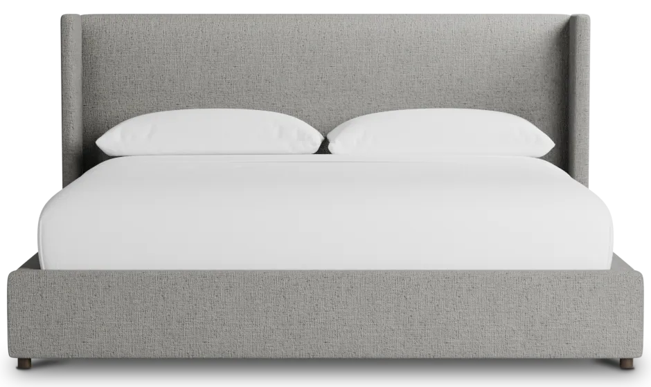 Captiva Linen Gray 48" Upholstered Shelter Bed