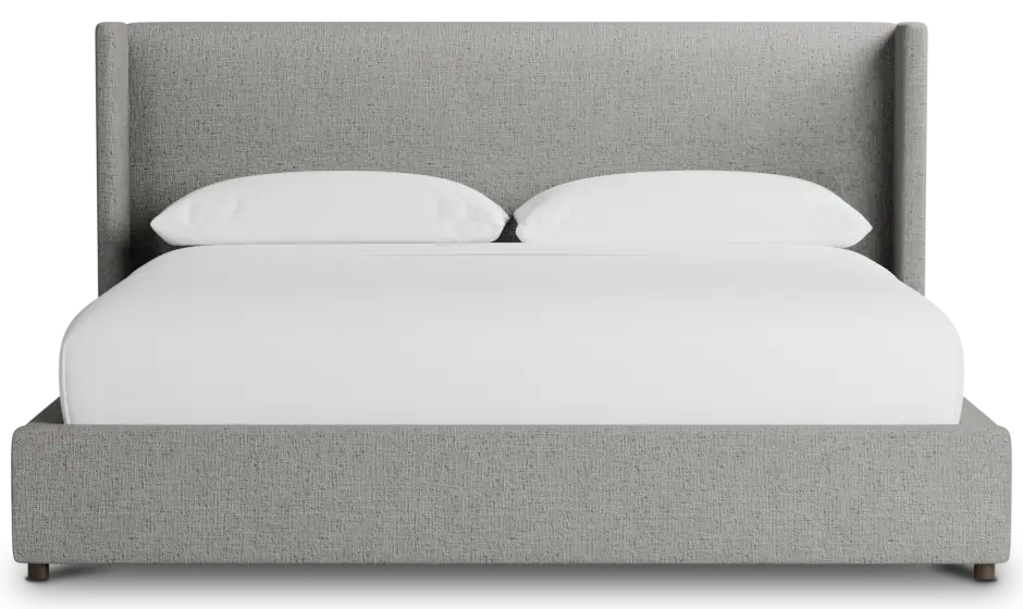 Captiva Linen Gray 48" Upholstered Shelter Bed Captiva Linen Gray 48" Upholstered Shelter Bed