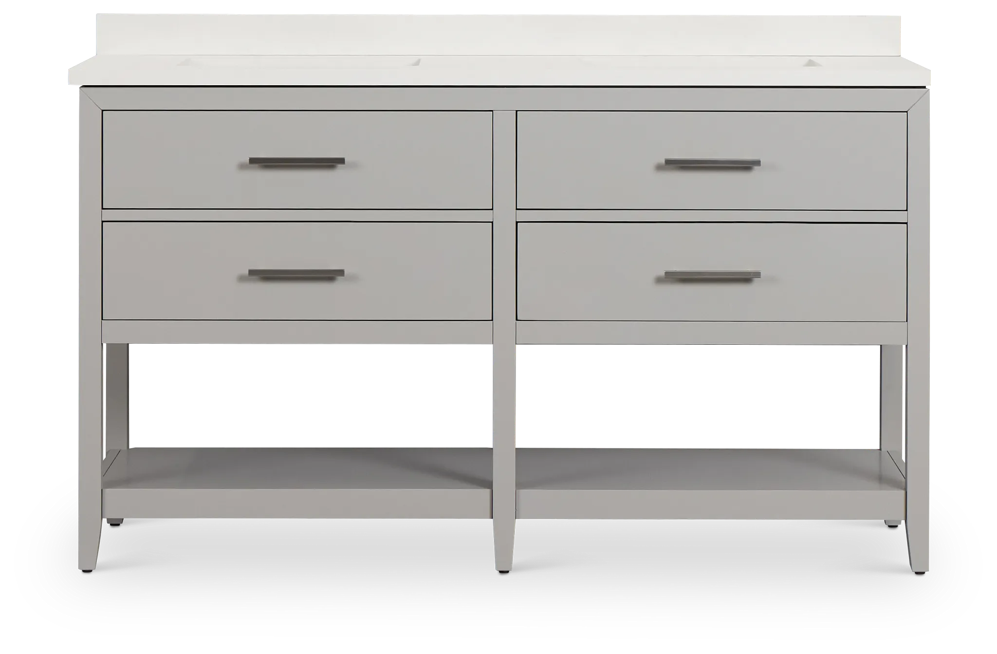 Alden Gray 60" Double Bathroom Vanity