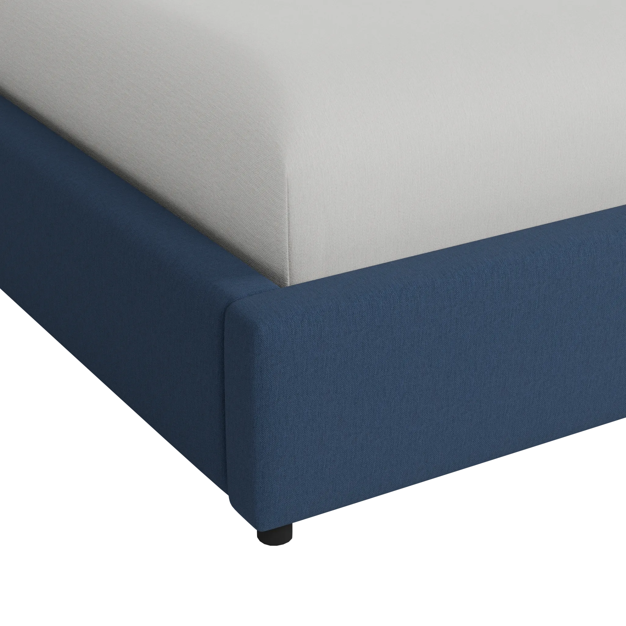 Grayton Revenue Dark Blue 54" Upholstered Platform Bed