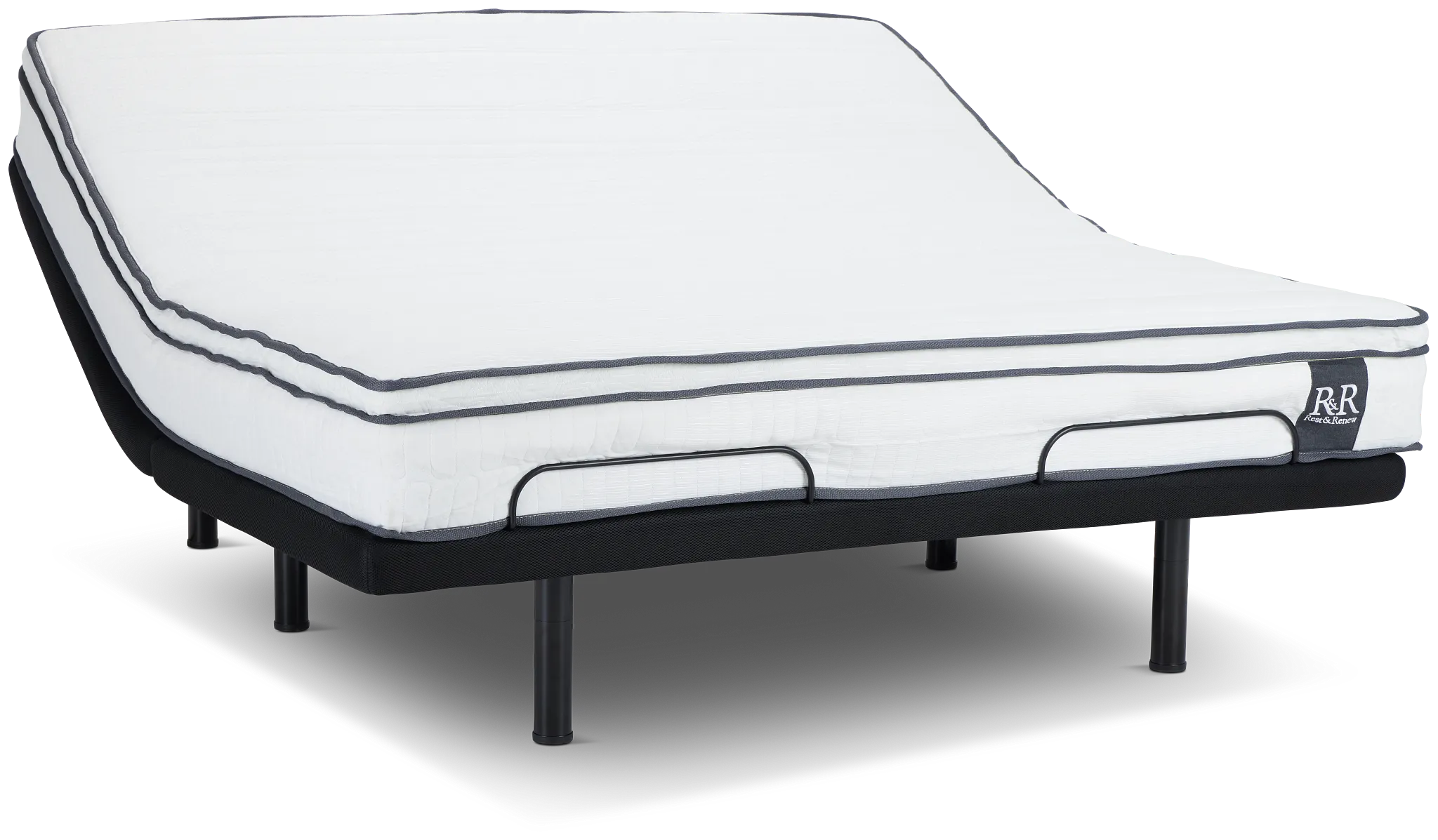 Rest & Renew By Zinus 10" Hybrid Deluxe Adjustable Mattress Set