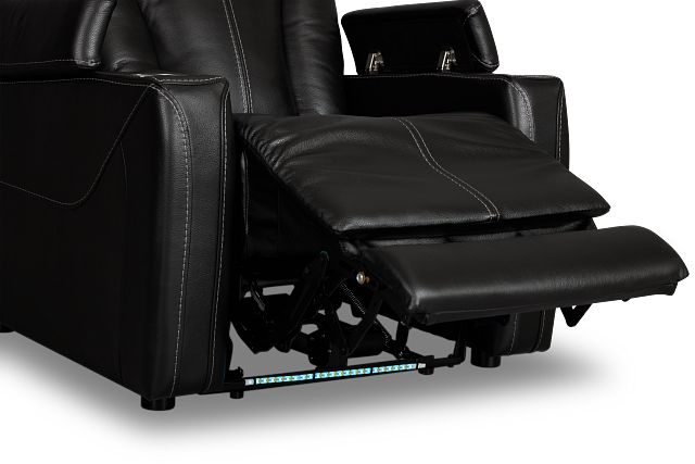 Optimus Black Lthr/vinyl Power Recliner