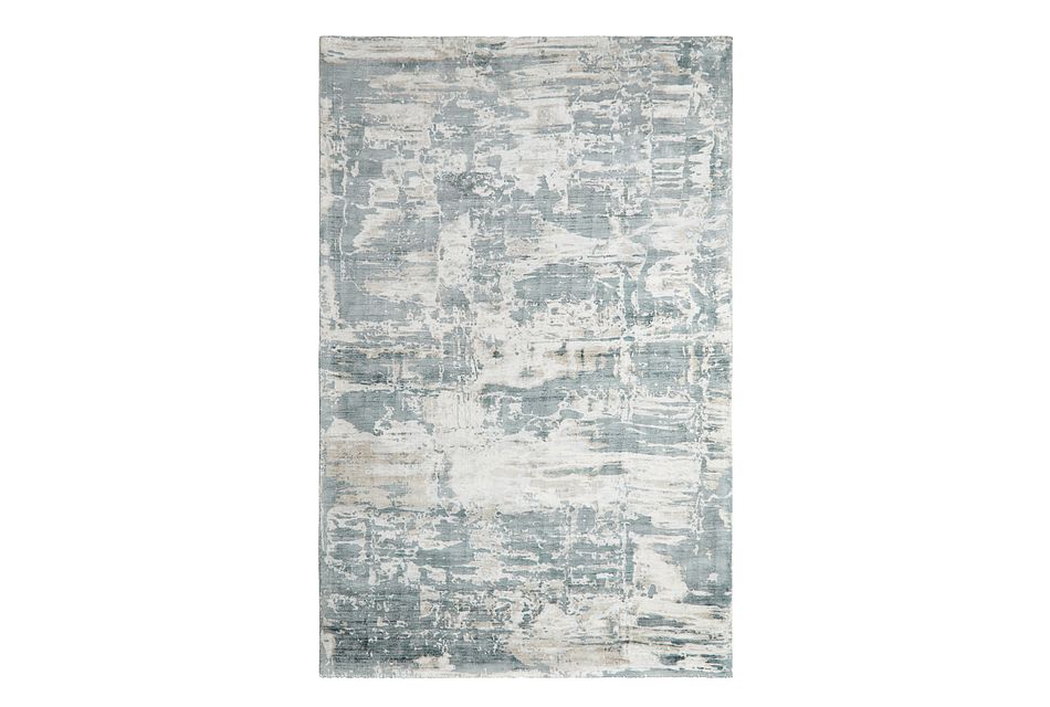 Aramac Light Teal Viscose 8x10 Area Rug Home Accents Rugs City Furniture