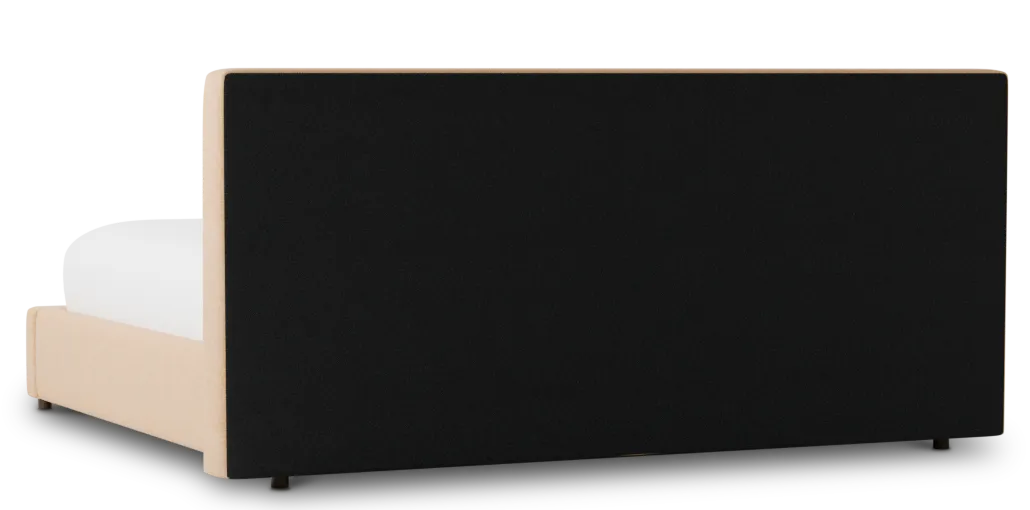 Grayton Merino Taupe 44" Upholstered Platform Bed