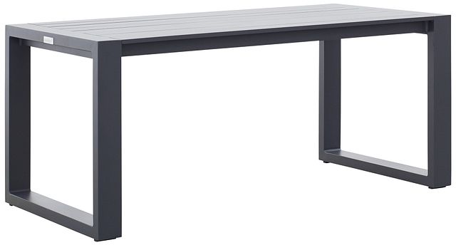 Linear Dark Gray Aluminum Coffee Table (3)