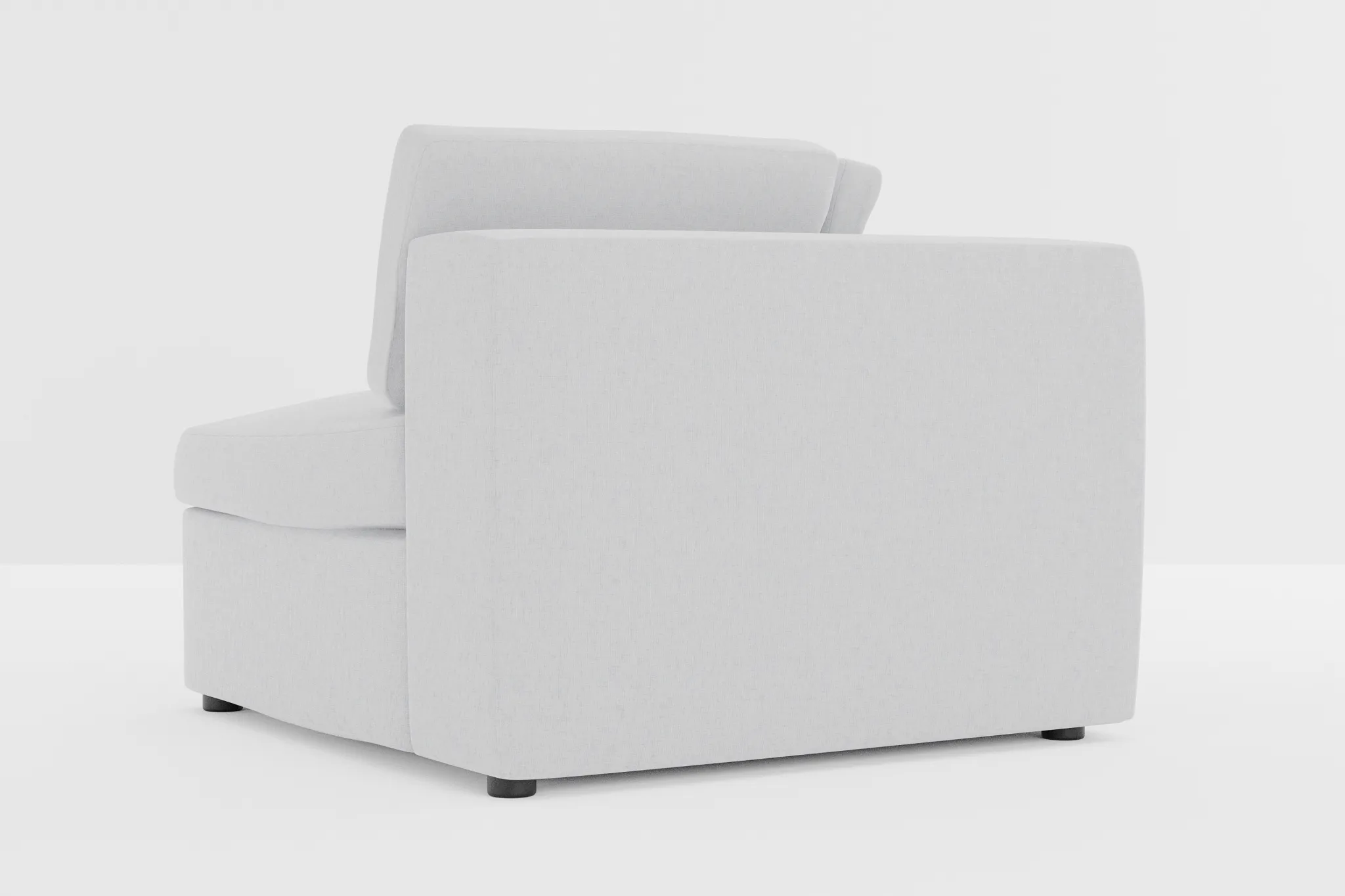 Destin Delray Light Gray Fabric Corner Chair