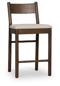Rochester Dark Tone 24" Upholstered Barstool