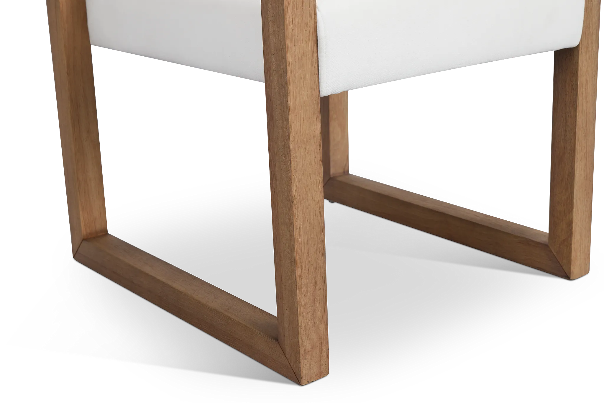 Haven White Upholstered Arm Chair