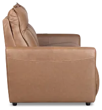 Edison Dark Brown Lthr/vinyl 3-piece Modular Power Sofa