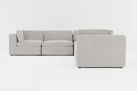 Destin Maguire Pewter Fabric 6-piece Modular Sectional