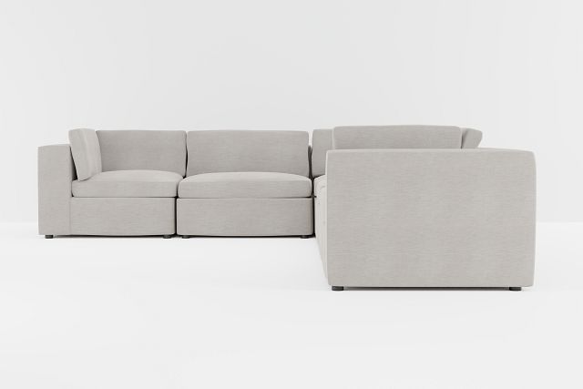 Destin Maguire Pewter Fabric 6-piece Modular Sectional