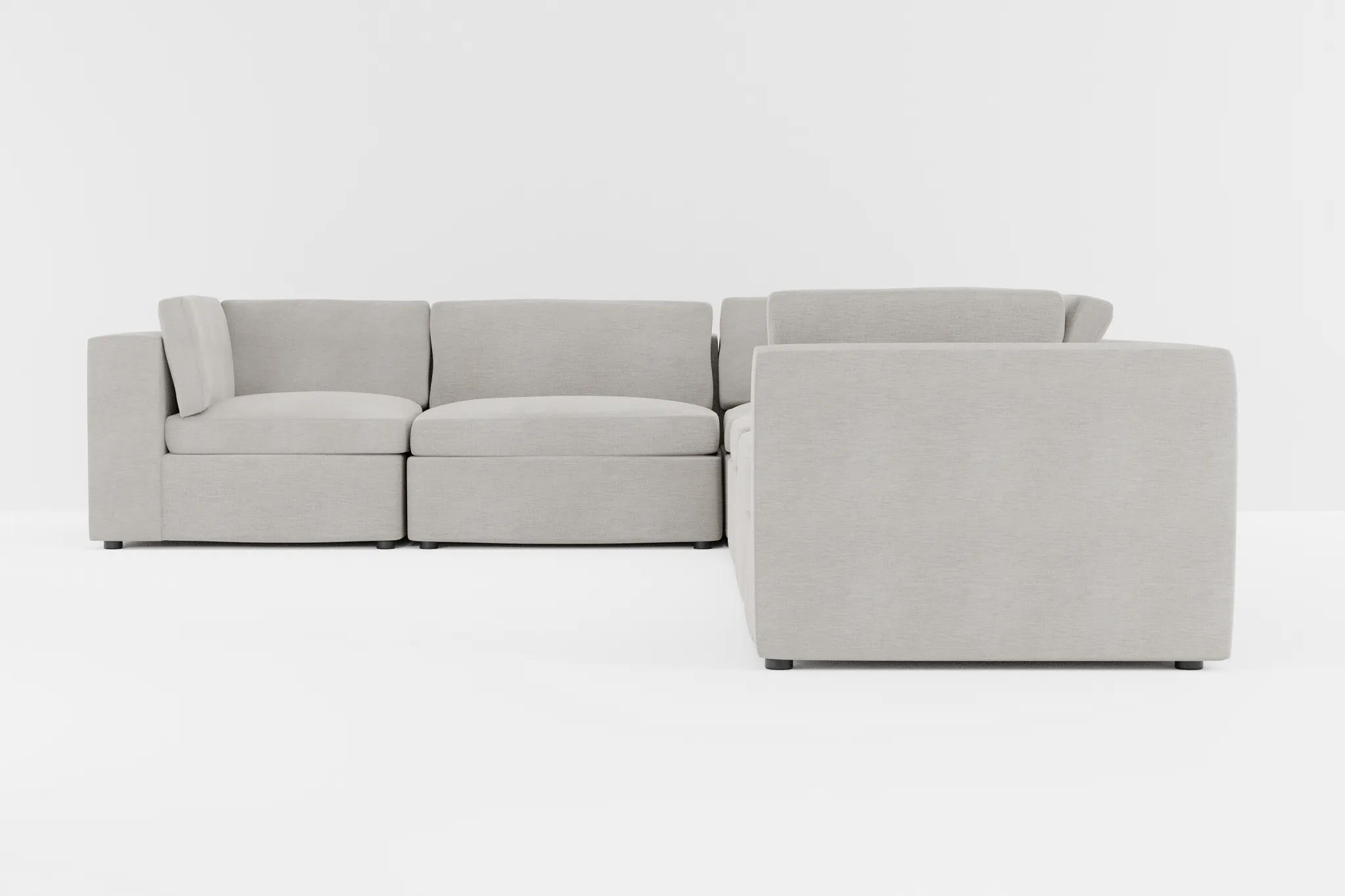 Destin Maguire Pewter Fabric 6-piece Modular Sectional